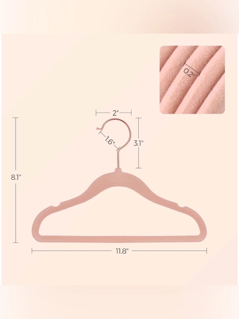 Velvet Non-Slip Blush Pink Hangers - 32 NWT